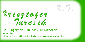 krisztofer turcsik business card
